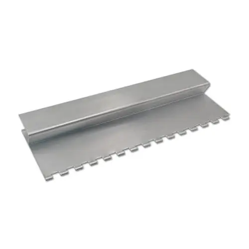 Produktbild: DEWEPRO® H-Profil Aluminium Kartätsche mit 10x10mm Zahnung, Setzlatte 30cm Länge - Abziehlatte - Richtscheit - Putzlatte