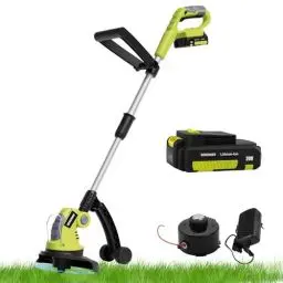 Produktbild: DEWINNER Akku-Rasenmäher, 20V Lithium-Ionen Akku-Linie Rasenmäher, Akku-Trimmer, Drehbarer und kippbarer Motorkopf, 90° Drehbarer Trimmkopf, Ausziehbarer Griff, mit 2.0 Ah Akku und Ladegerät
