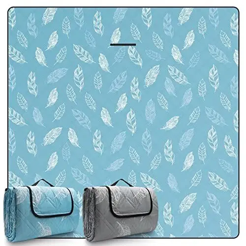 Produktbild: DEWUR Picknickdecke wasserdicht waschbar, Stranddecke Sandfrei XXL Campingdecke Strandmatte isoliert mit wasserdichter Unterseite (200 x 200 cm, Blau)