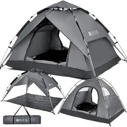 Produktbild: DEWUR Pop Up Zelt 3 Personen Wasserdicht Kuppelzelt Familie Strandzelt Pavillonzelt Schattenzelt Sonnen UV-Schutz für Trekking, Camping, Outdoor, Festival