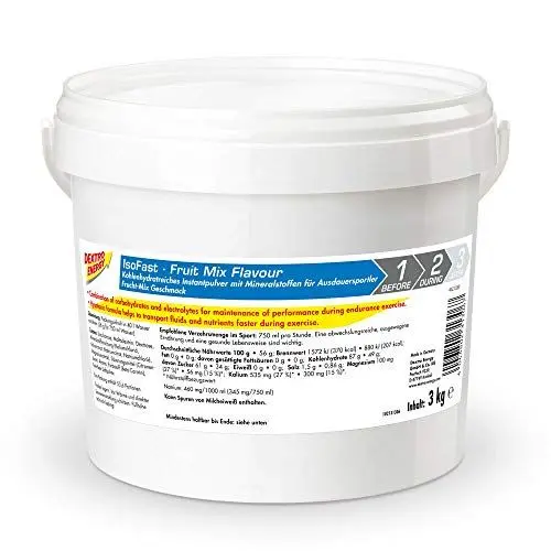 Produktbild: DEXTRO ENERGY ISO FAST FRUIT MIX (3kg Eimer) - Hypotones Elektrolyt Pulver mit Natrium, Magnesium, Kalium und Chlorid zur schnellen Kohlenhydrat und Mineralstoff Versorgung, Glutenfrei, Laktosefrei