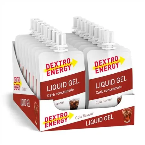 Produktbild: DEXTRO ENERGY LIQUID GEL COLA - 18x60ml (18er Pack) - Traubenzucker Konzentrat aus schnell verfügbaren Kohlenhydraten, Energy Gel, mit Coke Geschmack, Energy Riegel Alternative, für Ausdauersport