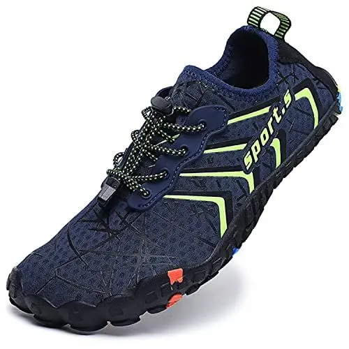 Produktbild: Dhinash Herren Aquaschuhe Wassersportschuh Damen Outdoor Barfußschuhe Traillaufschuhe Schnell Trocknend Schwimmschuhe Badeschuhe Strandschuhe Surfschuhe Wasserschuhe Unisex Dunkelblau Gr. 46