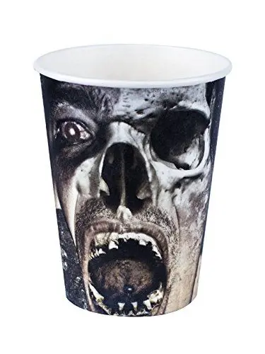 Produktbild: DH-Konzept Halloween Party Becher Zombie 10 Stück grau-schwarz 200ml Einheitsgröße