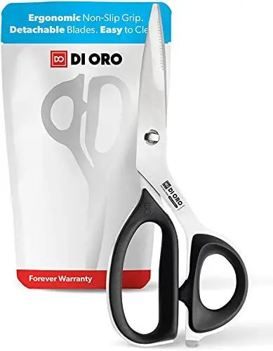 Produktbild: DI ORO® Professionelle Edelstahl Küchenschere - Hochleistungschere für Geflügel, Fleisch, Kräuter und mehr - Hochwertige Versatzschere - Spülmaschinenfest