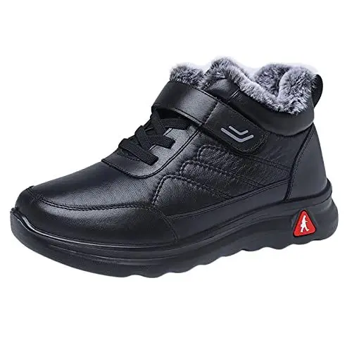 Produktbild: Diabetiker Schuhe Herren Winter Herrenschuhe Winter verdickte Paar Wanderschuhe Winter neueste schöne Design Trend Mode Wildling Schuhe Herren Winter (Black, 43)