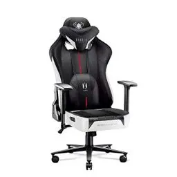 Produktbild: Diablo Gaming Stuhl Stoff X-Player 2.0 - Breite Sitzfläche - Gaming Chair mit 3D Armlehnen - Nacken/- Lendenkissen Wippfunktion - Bürostuhl 150 kg - Pc Gaming Stuhl Ergonomisch - Normal (L)