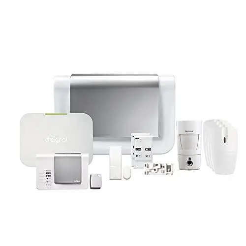 Produktbild: DIAG17CSF Alarmpaket für das vernetzte Haus mit GSM + DIAG29AVX volumetrischer Detektor - Tierfreundlich - Diagral Kit 3