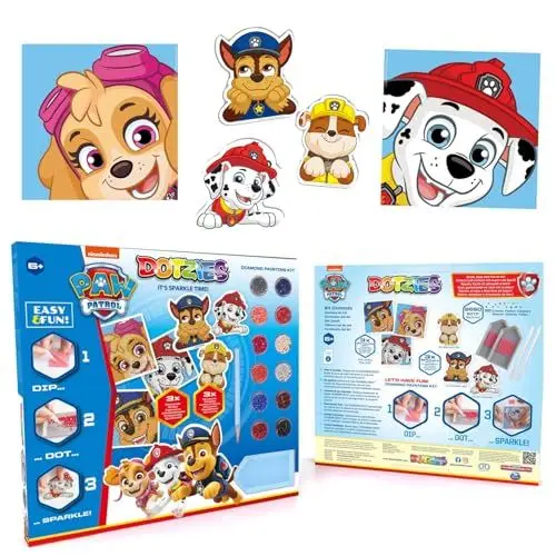 Produktbild: DIAMOND DOTZ DOTZIES 2592777 Original 5D Diamond Painting Set, Paw Patrol, DIY Kreativ-Mal-Kit für Diamant-Sticker und Bilder, Diamanten-Bastelset für Kinder ab 6 Jahren, Beginner