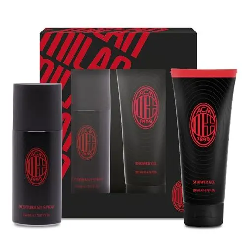 Produktbild: DIAMOND INTERNATIONAL Milan Herren-Geschenkbox, Deodorant 150 ml + Duschschaum 200 ml + offizieller Ballon AC Milan