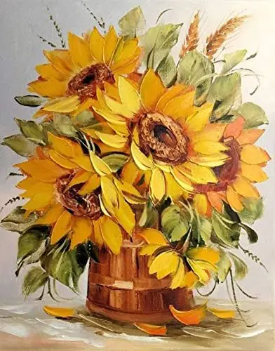 Produktbild: Diamond Painting Full Set, ABEUTY DIY 5D Diamant Painting Sonnenblume Pflanze Diamant Malerei Malen nach Zahlen Kreuzstich