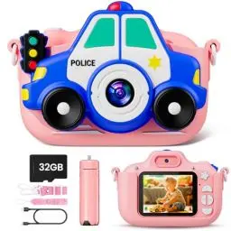 Produktbild: Kinderkamera, DIAMOOKY Digitalkamera Kinder 1080P 2,0-Zoll-Bildschirm, Kinder Kamera mit 32GB Karte Fotoapparat Kinder Kamera für 3-12 Jahre Geburtstag Weihnachten Spielzeug Kinder