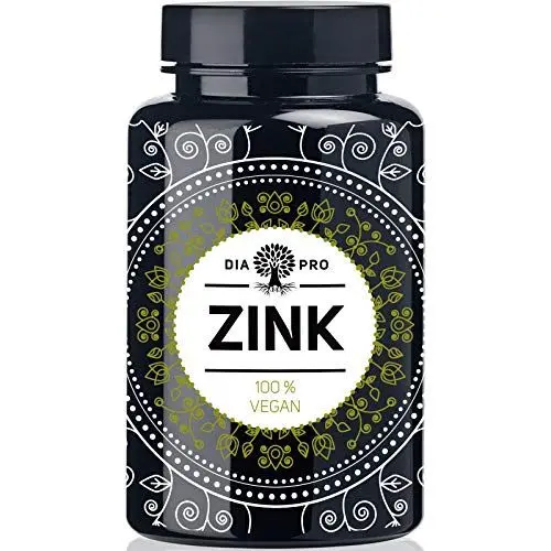 Produktbild: DiaPro® 365 Stück Hochdosierte Zink-Tabletten 25 mg bioverfügbares Zink pro Tablette aus Zink-Bisglycinat Jahresvorrat 100% Vegan Laborgeprüft