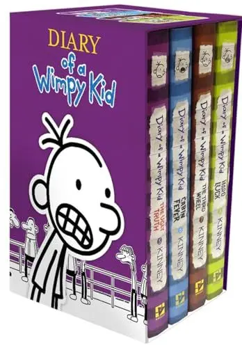 Produktbild: Diary of a Wimpy Kid Box of Books 5-8 Hardcover Gift Set: Ugly Truth, Cabin Fever, The Third Wheel, Hard Luck