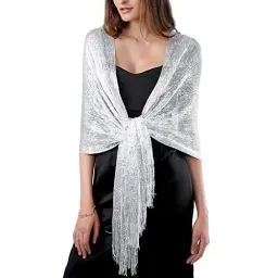 Produktbild: DiaryLook stola für abendkleid glitzer schal silber damen festlich 20er jahre silber kleid,Silver
