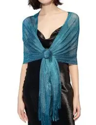 Produktbild: DiaryLook stola für abendkleid glitzer schal silber damen festlich 23er jahre silber kleid,Blue
