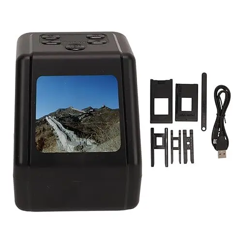 Produktbild: Diascanner zum Digitalisieren, Digital Fotoscanner Negativ und Diascanner mit 2 Zoll LCD-Bildschirm, Multiscanner für Fotos Dias und Negative 135 126KPK 110 8 mm Film