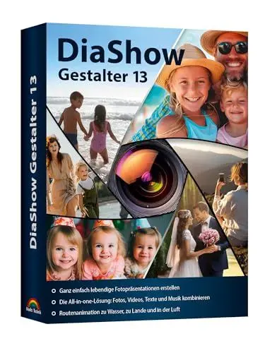 Produktbild: Diashow Gestalter 13 - Erstellen von Fotos, Videos und Musik für Win 11, 10, 8.1, 7