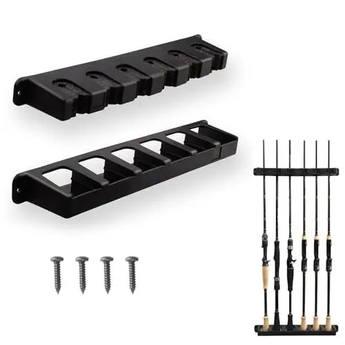 Produktbild: DiBaiHuiHomer Rutenhalter Angeln Angeln Halter Fishing Rod Holder Angelrutenhalter Angel Rutenhalter Rutenständer Angeln Ruten Halterung Angeln Angelhalter für Wand Garage Boot (Vertikale)