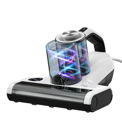 Produktbild: Dibea Handstaubsauger für Matratzen, 18Kpa Milbensauger für Matratzen, 450W, Staubmilben-Sensor, LED-Anzeige, 60℃ Heißer Wind, Ultraschall, entfernt 99,99% Bettwanzen, Bakterien, Allergene