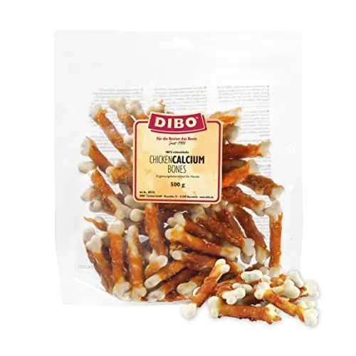 Produktbild: DIBO Chicken Calcium Bones 500g Beutel - der leckere Kau-Snack für Hunde