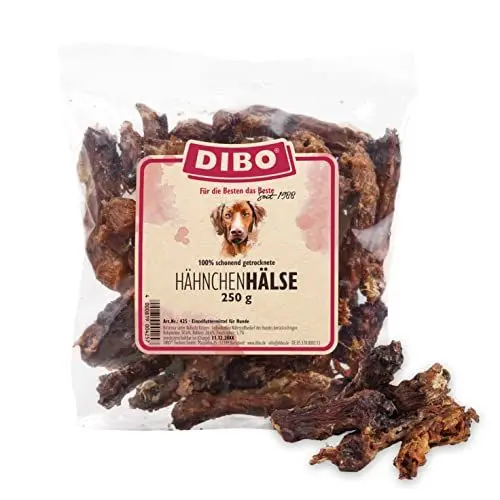 Produktbild: DIBO Hähnchenhälse, 250g-Beutel, der kleine Naturkau-Snack oder Leckerli für Zwischendurch, Hundefutter, Qualitätskauartikel ohne Chemie von DIBO
