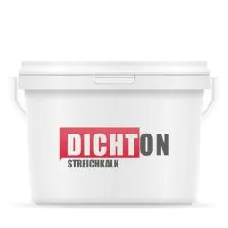 Produktbild: DICHTON Streichkalk Weiß 2,5l, Kalkfarbe für innen und außen - für Küche, Garage, Flur, Bad, Keller, Feuchträume - lösemittelfrei, atmungsaktiv, hochdeckend, wischfest D.43W