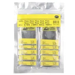 Produktbild: Dichtungen der Uhrenrückseite, 500 Stück/Beutel O-Ring-Gummidichtung, Ersatz-O-Ringe für das Uhrenreparaturwerkzeug für Uhrenrückseiten Größe 16-40 Mm(0.7-500pcs)