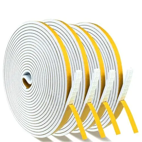 Produktbild: Dichtungsband Selbstklebend,20M Schaumstoff Klebeband Dichtungsband Moosgummi Selbstklebend für Türen Fenster Schaumstoffstreifen 6mm(B) x 3mm(D)