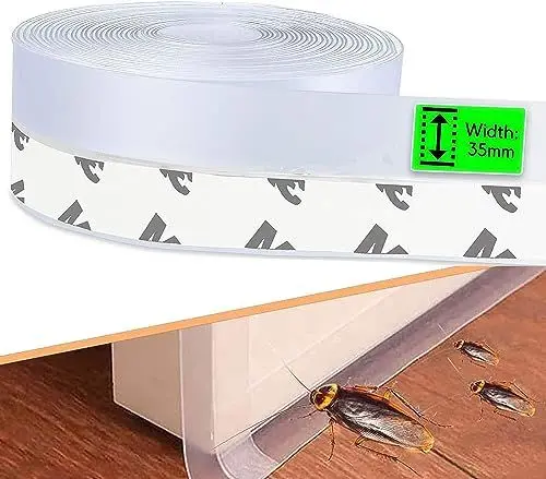 Produktbild: Dichtungsband Selbstklebend, Silikon Transparent Dichtungsstreifen, Multifunktions Türdichtung Selbstklebend, Fensterdichtung, Zugluftstopper Schalldicht, Winddicht, Staubschut, Für Tür, Fenster