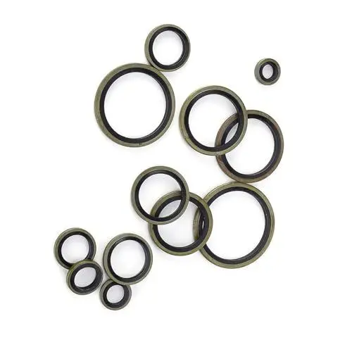 Produktbild: Dichtungsring, 240 Stück, Metrisches Universal-Ölbeständigkeits-Unterlegscheiben-Sortiment, 12 Größen, Metall-Gummi-Dichtung, Ölring, Ablassschraube, Dichtung, Dichtungsscheiben