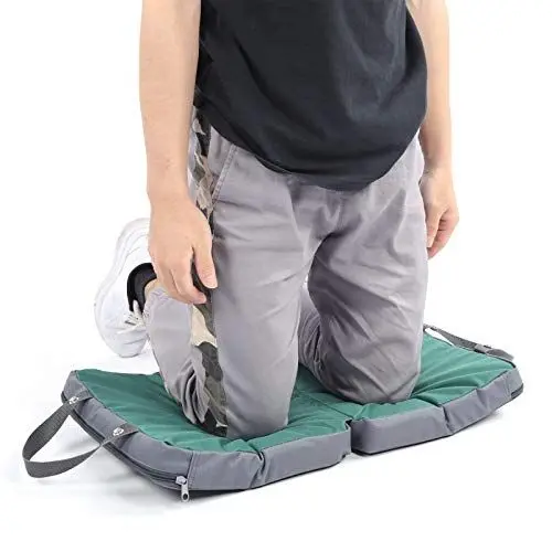 Produktbild: Dickes Kniekissen Pad, Tragbares Memory Foam Kniekissen Pad Gartenkniekissen für Babybad Gartenarbeit Camping Auto Reparatur(Grau Grün)