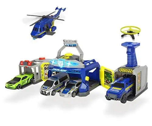 Produktbild: Dickie Toys 203719011 Polizeistation, Ultimate Police Headquarter, Set Polizei, inkl. Fahrzeuge, Bekannt aus TV-Werbung, Geschenkset Kinder, Mehrfarbig