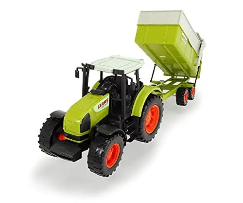 Produktbild: Dickie Toys 203739000 Toys CLAAS Ares Set, großer Traktor mit Anhänger und Kippmechanismus, 57 cm lang, für Kinder ab 3 Jahren