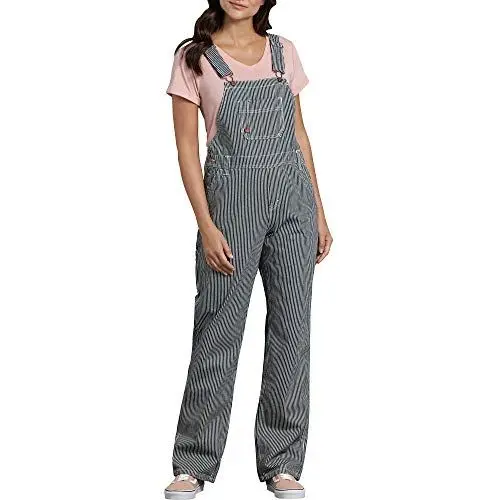 Produktbild: Dickies, Damen, Latzhose im legeren Stil mit geradem Bein, RINSED HICKORY STRIPE, S