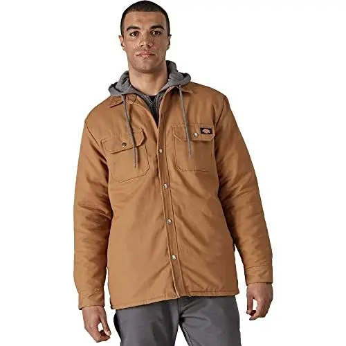 Produktbild: Dickies, Herren, Hemdjacke mit Fleecekapuze, legere Passform, BROWN DUCK, M