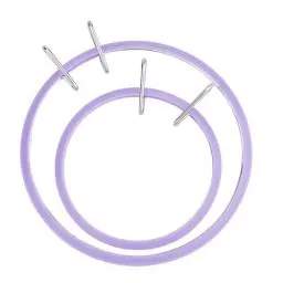Produktbild: DICOSMETIC 2 Stück Kunststoff Metall Rund Stickrahmen 2 Größen Ringe Embroidery Hoop Kreis Kreuzstich Hoop Ringe für DIY Kunst Handwerk Handliche Nähen, 17.2/12cm