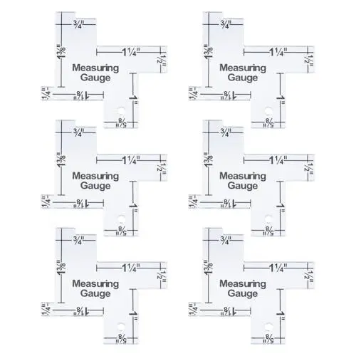 Produktbild: DICOSMETIC 6 Stück Mini Square Lineal Acryl Nähen Kleidungslineal Schneiderlineal Metrisches Nählineal Transparente Nählineal Nähen Zubehör Quilting Ruler Sewing Accessories für Nähen und Patchwork