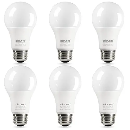 Produktbild: DiCUNO 15W E27 LED Lampe, Super hell ersetzt 100W, 5000K Kaltweiß, 1350lm, A60 Matt Edisonbirne, CRI 90, 220° Abstrahlwinkel, flimmerfrei, nicht dimmbar, 230V Energiesparlampe, 6er Pack