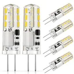 Produktbild: DiCUNO G4 LED Lampen, 1.2W G4 LED Birnen, Kaltweiß 6000K, Ersatz für 10W Halogenlampen, 120 LM G4 LED Leuchmittel, LED Mini Glühlampe nicht dimmbar, kein Flackern, 12V, 6er Set