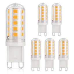 Produktbild: DiCUNO G9 LED Lampe warmweiß 2700K, LED Leuchtmittel 3W entspricht 30W-40W Halogenlampe, G9 Glühbirne 410 Lumen, kein Flackern, nicht dimmbar, Enegiesparende kleine Birne, 6er Pack