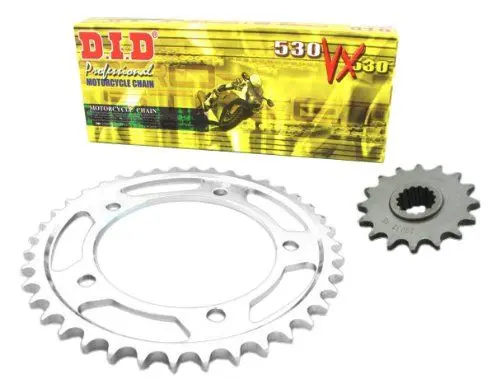 Produktbild: DID VX Kettensatz Kawasaki ZX-6R Ninja, Bj. 1998-2002, offene Kette mit Nietschloss