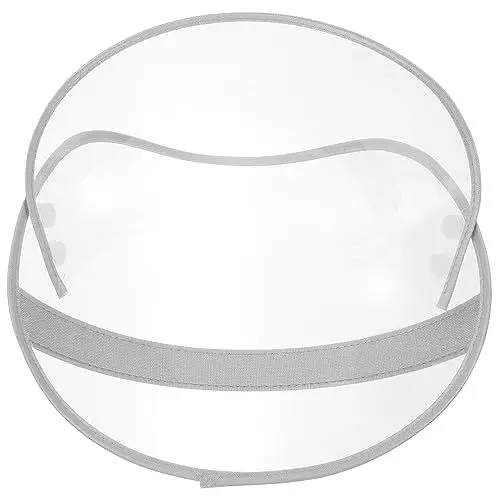 Produktbild: Didiseaon Regenmantel Hutkrempe Transparentes Gesichtsschutzschild für Regenponcho Abnehmbarer Kappenrand für Effektiven Regenschutz Zubehör für Männer und Frauen