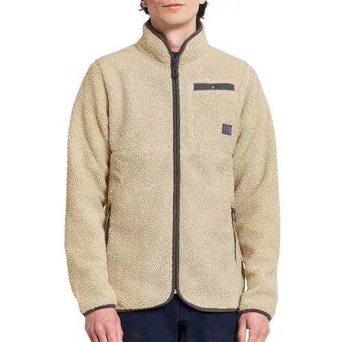Produktbild: Didriksons M Phoenix Fullzip Beige - Atmungsaktive warme Herren Fleecejacke, Größe M - Farbe Clay Beige