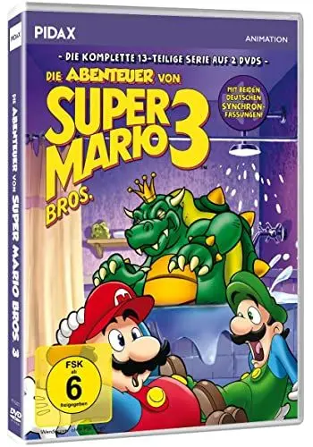 Produktbild: Die Abenteuer von Super Mario Bros. 3 / Die komplette 13-teilige Serie mit dem berühmtesten Videospiel-Duo der Welt (Pidax Animation) (2 DVDs)