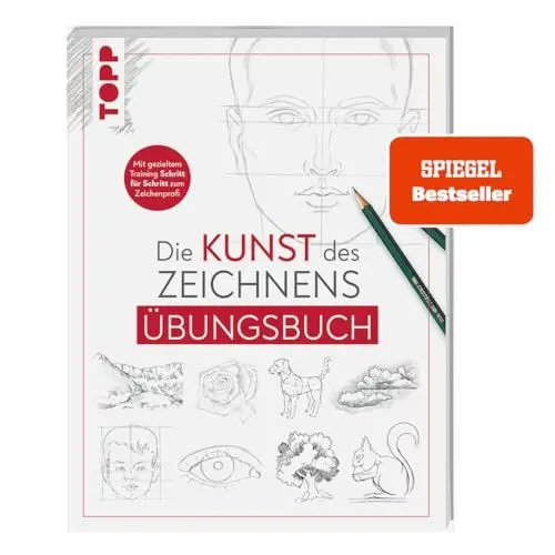 Produktbild: Die Kunst des Zeichnens - Übungsbuch.: Mit gezieltem Training Schritt für Schritt zum Zeichenprofi