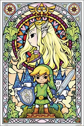 Produktbild: Pyramid America Die Legende von Zelda 'Glasmalerei' Maxi Poster, 61 x 91.5 cm