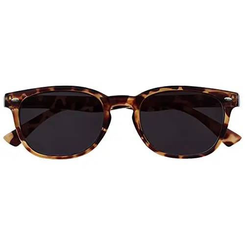 Produktbild: Die Lesebrille Unternehmen Braune Schildpatt Sonnen-Leser UV400 Gregory Peck Stil Herren Frauen S14-2T +3,00