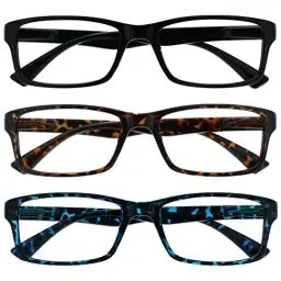 Produktbild: Die Lesebrille Unternehmen Schwarz Braun Blau Leser Wert 3er-Pack Herren Frauen UVR3092BK_BR_BL +1,50
