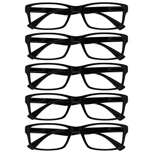 Produktbild: Die Lesebrille Unternehmen Schwarz Wert 5er-Pack Herren Frauen Designer Stil Leser RRRRR92-1 +2,50